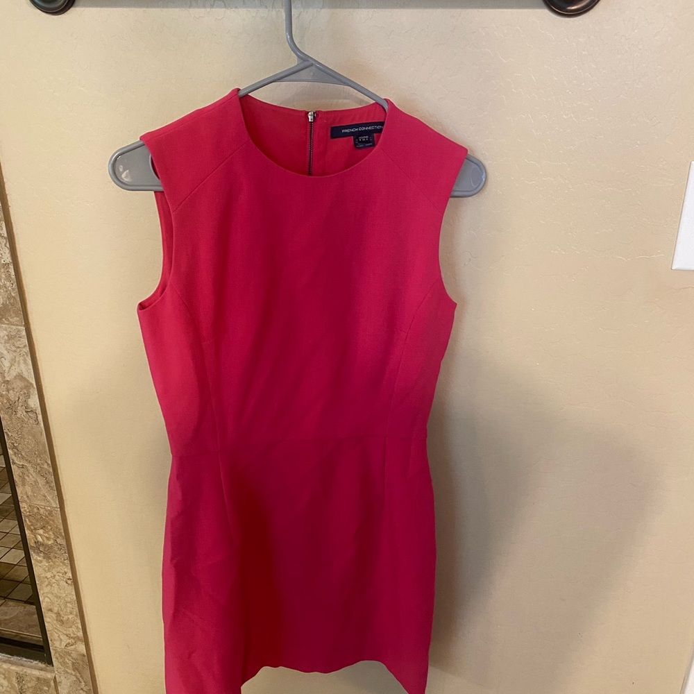 Like new, French Connection, pink dress, zip back